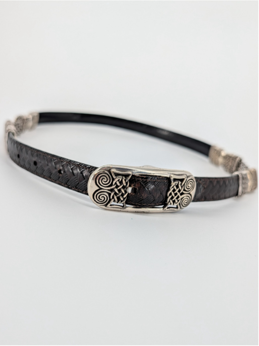 Vintage Brighton B4200 Reversible Leather Celtic Belt M/L 32 Chain Wear